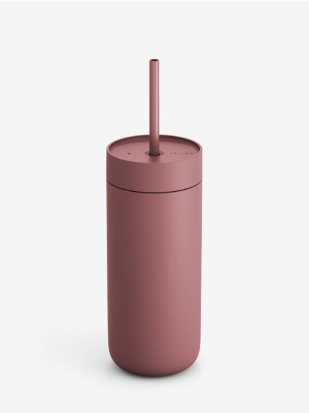 Matte Dusty Rose Travel Tumbler with Reusable Straw